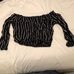 Brandy Melville off the shoulder crop top